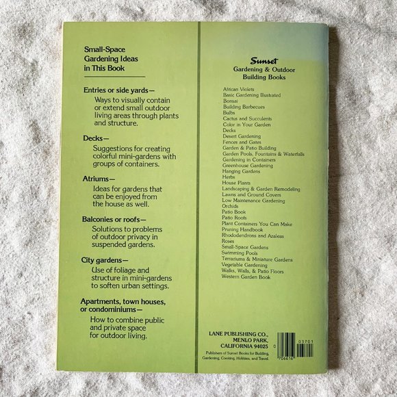 Book | Ideas for Small Space Gardens - Sunset - Picture 11 of 12